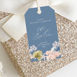 Kuststrand Grote Eerste Verjaardag Geschenk Cadeaulabel