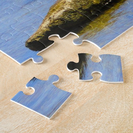 Kuststrand Guam. Kerstgroeten Legpuzzel (Zijkant)