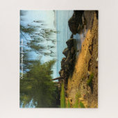 Kuststrand Guam. Kerstgroeten Legpuzzel (Verticaal)