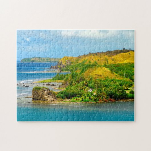 Kuststrand Guam. Legpuzzel (Horizontaal)