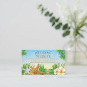 Kuststrand - Huwelijkswebsite Informatiekaartje (Staand voorkant)