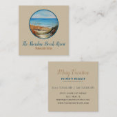 Kuststrand Kunstvakantie Vierkante Visitekaartje (Voorkant / Achterkant)