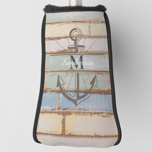 Kuststrand Kustdoornautical Weathered Summer Beach Golfheadcover (Draai 90)