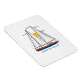 Kuststrand Kustkust Nautical Sailor Magneet (Rechterzijde)
