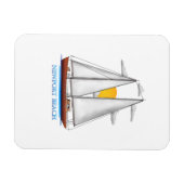 Kuststrand Kustkust Nautical Sailor Magneet (Horizontaal)