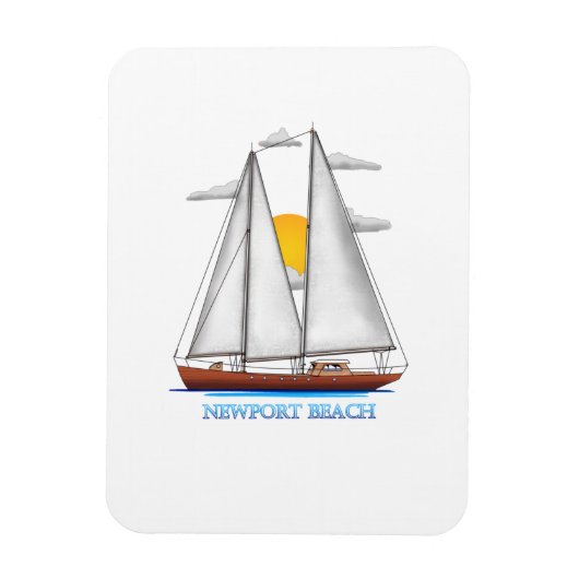 Kuststrand Kustkust Nautical Sailor Magneet (Verticaal)