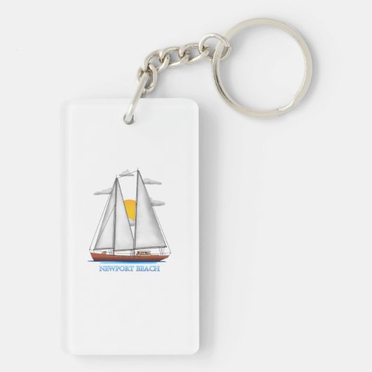 Kuststrand Kustkust Nautical Sailor Sleutelhanger (achterkant)