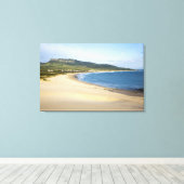 Kuststrand langs de kust nabij Tarifa Canvas Afdruk (Insitu (Houten vloer))