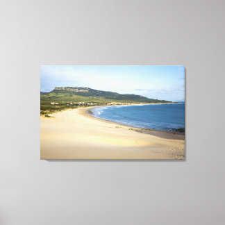Kuststrand langs de kust nabij Tarifa Canvas Afdruk