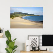 Kuststrand langs de kust nabij Tarifa Poster (Thuiskantoor)