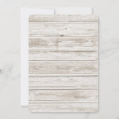 Kuststrand met bruiloft op zee save the date (Achterkant)