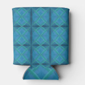 Kuststrand met zoutgolven op zwart blikjeskoeler (Achterkant)