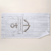 Kuststrand Nautical Weathered Summer Beac Strandlaken (Voorkant)