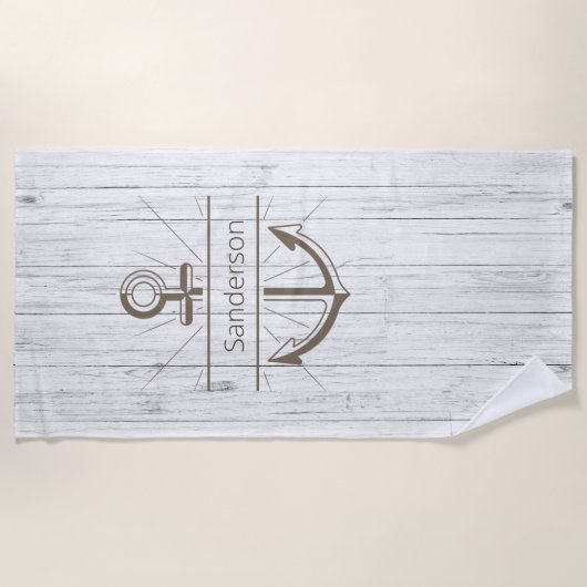 Kuststrand Nautical Weathered Summer Beac Strandlaken (Voorkant)