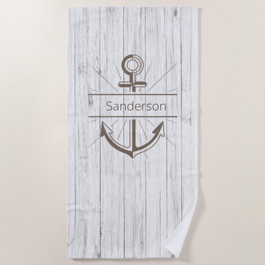 Kuststrand Nautical Weathered Summer Beac Strandlaken (Voorkant)