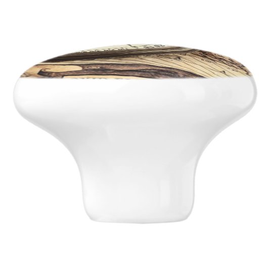 kuststrand nautisch antiek kompas keramische knop (Zijkant)