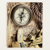 kuststrand nautisch antiek kompas planner (Voorkant)