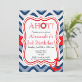 Kuststrand nautisch zee, gefeliciteerd verjaardag kaart (Staand voorkant)