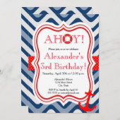 Kuststrand nautisch zee, gefeliciteerd verjaardag kaart (Voorkant / Achterkant)