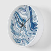 kuststrand nautische golven waterverf blauwe zwemm (Hoek)