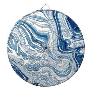kuststrand nautische golven waterverf blauwe zwemm dartbord