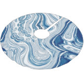 kuststrand nautische golven waterverf blauwe zwemm kerstboom rok (Gekanteld)