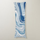 kuststrand nautische golven waterverf blauwe zwemm lichaamskussen (Voorkant Verticaal)