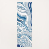 kuststrand nautische golven waterverf blauwe zwemm yogamat (Voorkant)