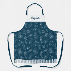 Kuststrand Navy blauw Schort