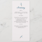 Kuststrand oceaan bruiloft programmakaart (Achterkant)