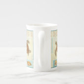 Kuststrand Ocean Seashore Collage Zee Turtle Porselein Kop (Achterkant)