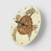 Kuststrand Ocean Seashore Collage Zee Turtle Ronde Klok (Hoek)