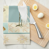 Kuststrand Ocean Seashore Collage Zee Turtle Theedoek (Quarter Fold)