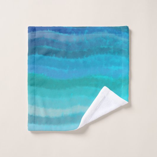 Kuststrand op Turquoise Bad Handdoek (Wasdoekje)