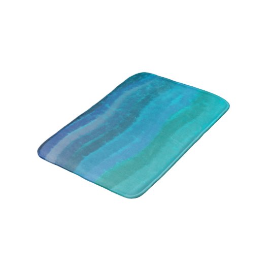 Kuststrand op Turquoise Badmat (Gekanteld)