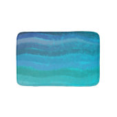 Kuststrand op Turquoise Badmat (Voorkant)