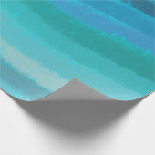 Kuststrand op Turquoise Cadeaupapier (Hoek)