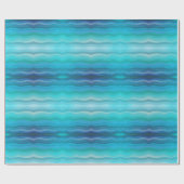 Kuststrand op Turquoise Cadeaupapier (Vlak)