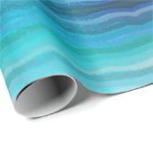 Kuststrand op Turquoise Cadeaupapier (Rol Hoek)