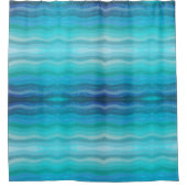 Kuststrand op Turquoise Douchegordijn (Voorkant)