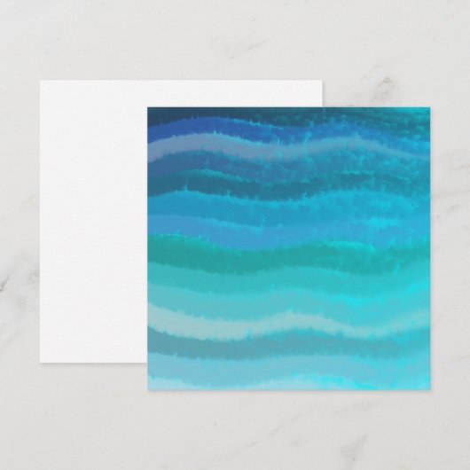 Kuststrand op Turquoise Feestdagenkaart (Voorkant / Achterkant)