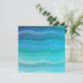 Kuststrand op Turquoise Feestdagenkaart (Staand voorkant)