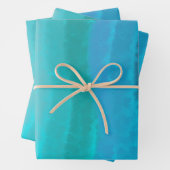 Kuststrand op Turquoise Inpakpapier Vel (In situ)