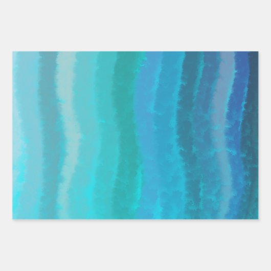 Kuststrand op Turquoise Inpakpapier Vel (Voorkant)