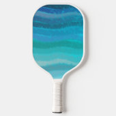 Kuststrand op Turquoise Pickleball Paddle (Achterkant)
