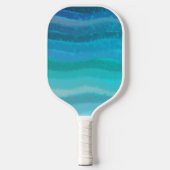 Kuststrand op Turquoise Pickleball Paddle (Voorkant)