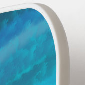 Kuststrand op Turquoise Pickleball Paddle (Links Detail)