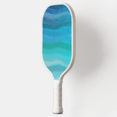 Kuststrand op Turquoise Pickleball Paddle (Links)