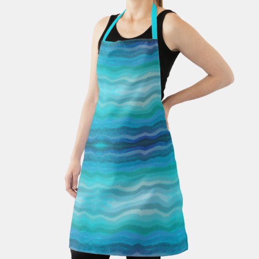 Kuststrand op Turquoise Schort (Insitu)