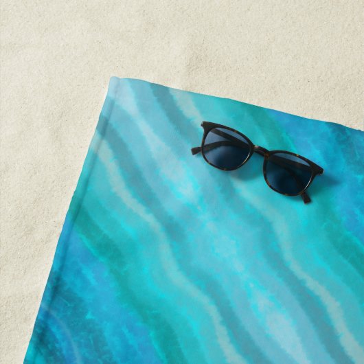 Kuststrand op Turquoise Strandlaken (In situ)